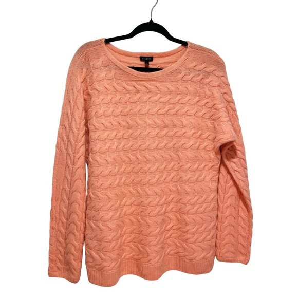Talbots Peach Pink Merino Wool Blend Sweater Women's Size Large - Picture 1 of 5